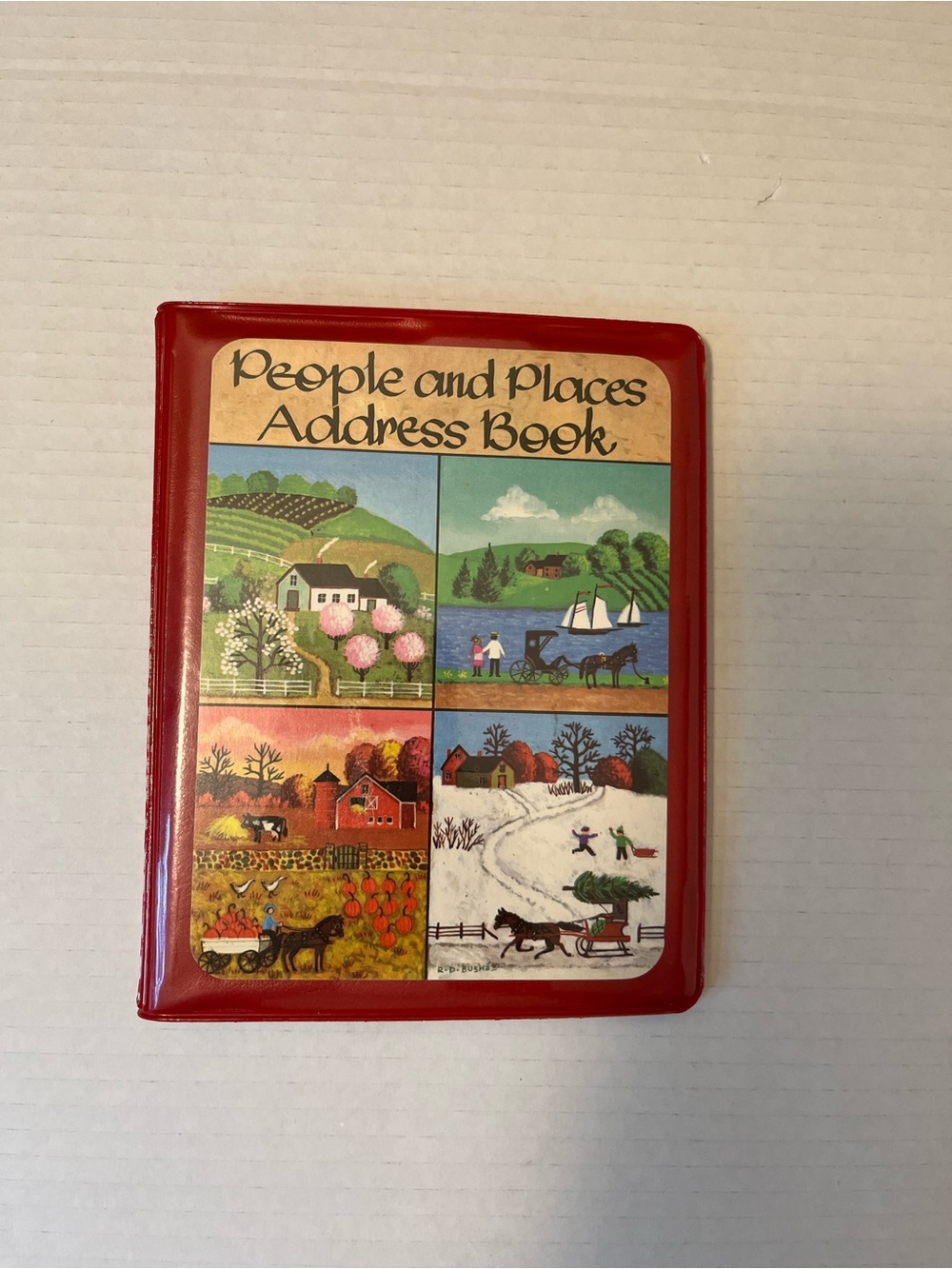 People and Places Address Book - Red Vinyl Cover